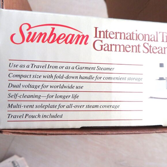 Sunbeam International Travel Iron/Garment Steamer 10069 Gray Compact Dual Voltag - Picture 13 of 16